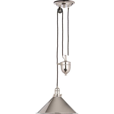 Sospensione Industrial Nordica Provence In Acciaio Nichel Lucido 1 Luce E27 (1/5)