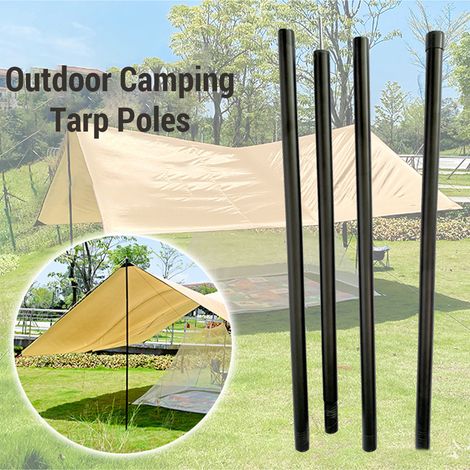 Poteaux de tente réglables, bâche en fer, Camping léger, 1.8m, auvent à 3 sections (1/5)