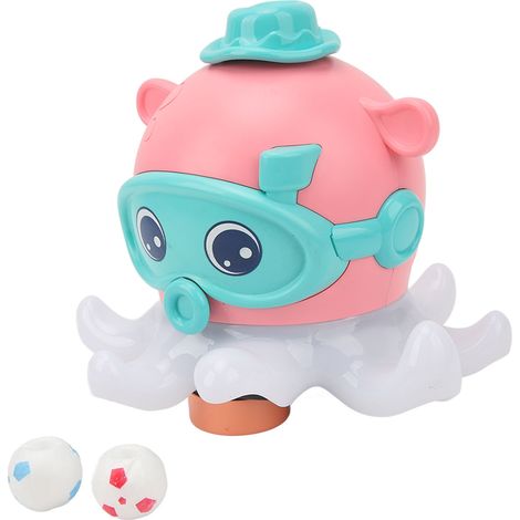 Elektrisches Oktopus-Badespielzeug mit Musik und Licht, schwimmender Ball, pädagogisches Wasserspielzeug für Jungen, rosa. (1/5)