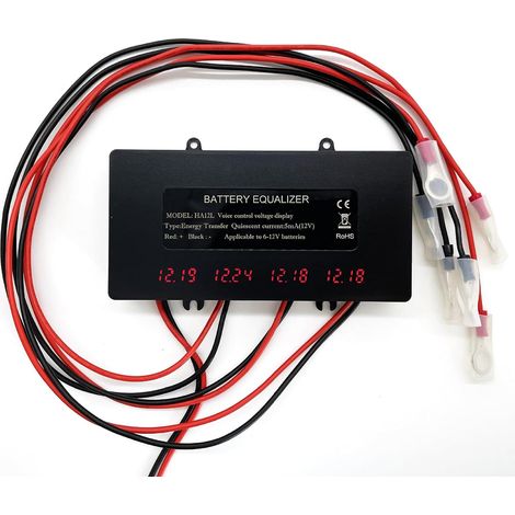 48V 4 x 12V Battery Equalizer, Battery Balancer, Digital Display, Ha12l Battery Equalizer with LED Screen for Lithium and Lead-Acid Batteries (1/5)