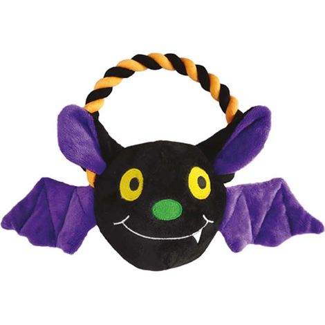 Peluche chauve-souris d'horreur avec ficelle pour chiens (1/2)