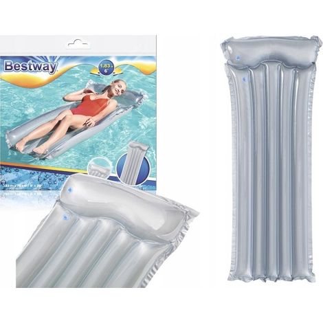 Matelas de natation gonflable, gris, 183 x 76 cm (1/3)