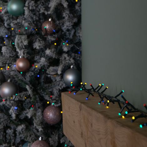 9m 360 LED Battery Operated Christmas BerryBrights String Lights in Multi-Coloured (1/5)