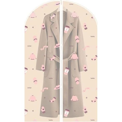 Juego de 5 bolsas impermeables y antipolvo para ropa, con cremallera para trajes y abrigos (60 x 140 cm)