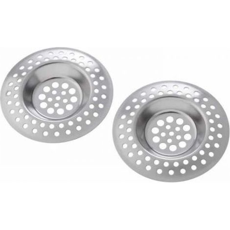 Set of 2 Stainless Steel Sink Grids, Round Floor Drain Cover for Bathroom and Kitchen (1/3)