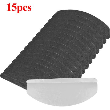 15 tlg Stufenmatten Treppenmatten Treppenteppich Treppenschutz 65x21x4cm Halbrund Schwarz (1/5)