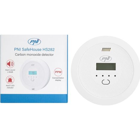 Détecteur de monoxyde de carbone (CO) PNI SafeHouse HS282 avec alarme sonore (1/4)