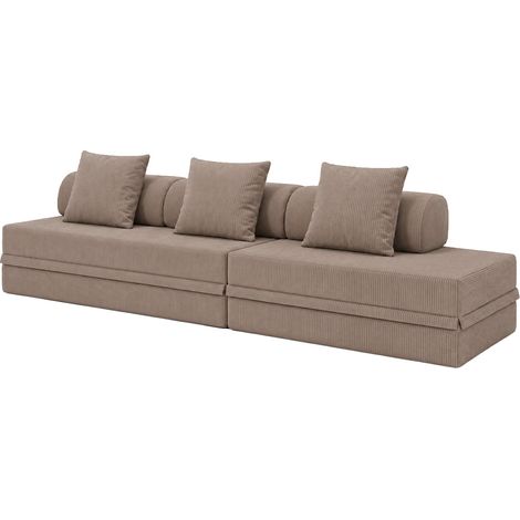 Sofá Modular 3+2 Lugares Convertível Veludo Regular