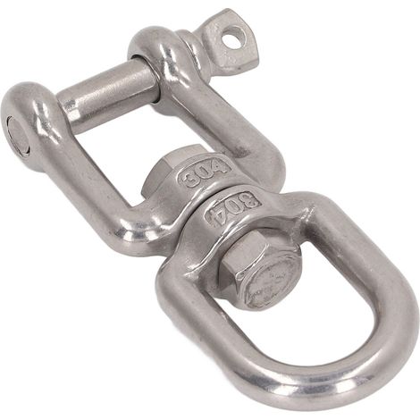 Hochleistungsfähiger, professioneller Doppelbackenschäkel aus Edelstahl 304, Seilaufwickler für Kletter- und Schaukelseile, 8 mm / 0,31 Zoll (1/4)