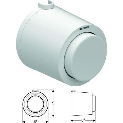 GEBERIT - COMANDO ESTERNO 1 PULSANTE PER CASSETTA DI RISCIACQUO 116.046.11.1 (1/4)