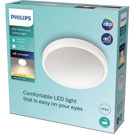 Plafonnier 17W, 2700K, IP44, Blanc (1/5)