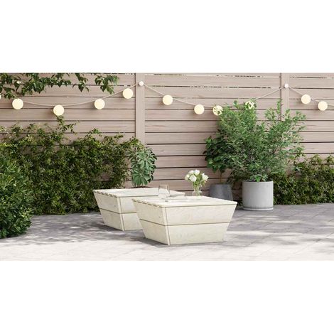 Tables de jardin 2 pcs-Table d'extérieur 60x60x30 cm Bois d'épicéa imprégné 249159 (1/5)