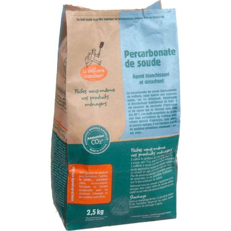 Percarbonate de soude 2.5 kg – Détachant et blanchissant naturel – Élimine les moisissures – Dégraissant pour bois et terrasses – Achat Nature