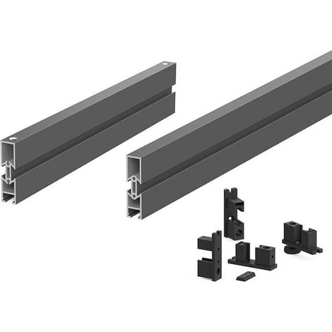 HERRAJES ALK kit perfilería para vestidores modelo seven acabado grafito (1/3)