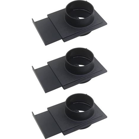 Trappe guillotine - Lot de 3 - ABS robuste - Obturation tuyau 100mm - Aspiration copeaux bois - Ø100mm (1/5)