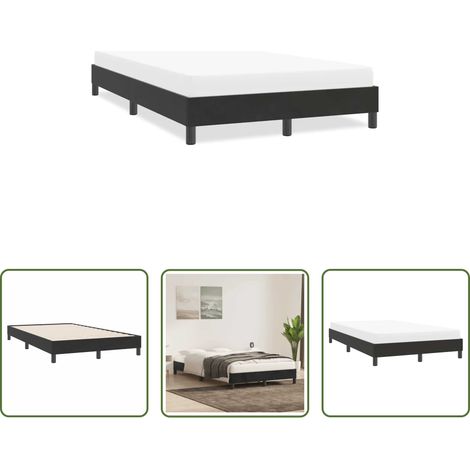 vidaXL Bettgestell - Bettgestell ohne Matratze Schwarz 120x220 cm Samt (1/5)