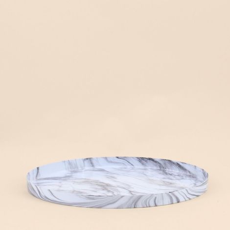 Plateau rond effet marbre 33cm