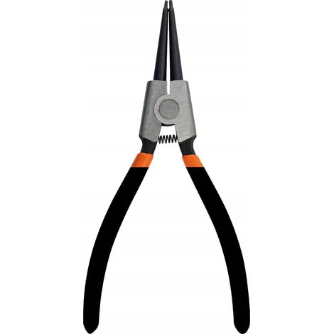 Pinza dritta per anelli elastici esterni, 180 mm, acciaio C45, per anelli VERGIONIC.