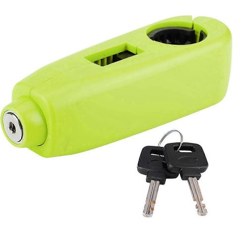 Poignée de sécurité antivol universelle pour guidon, frein et accélérateur, protection universelle pour moto, scooter et quad (vert) (1/2)