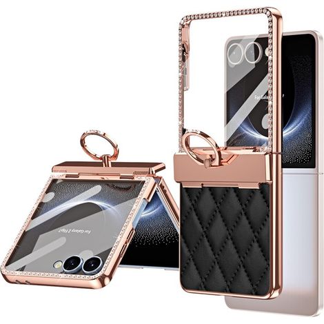 Étui en verre trempé pour Samsung Galaxy Z Flip7 5G - noir (1/3)