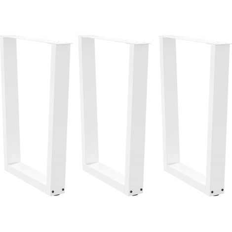 Esstisch Beine V-Form 3 Stück Weiß 70x(72-73,3) cm Stahl