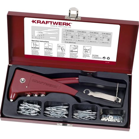 Kraftwerk Jeu de pinces à riveter à la main (1/2)
