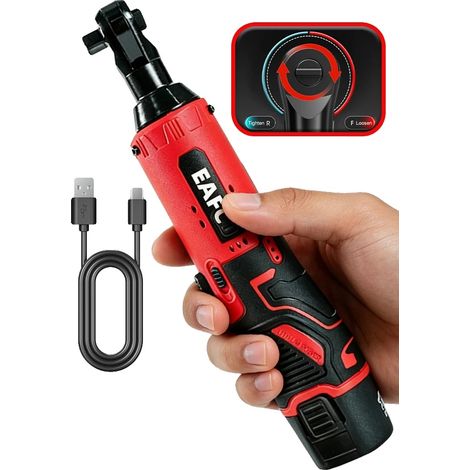 Clé à cliquet angulaire sans fil, 45 N.m de couple, batterie rechargeable, Clé à cliquet (1/2)