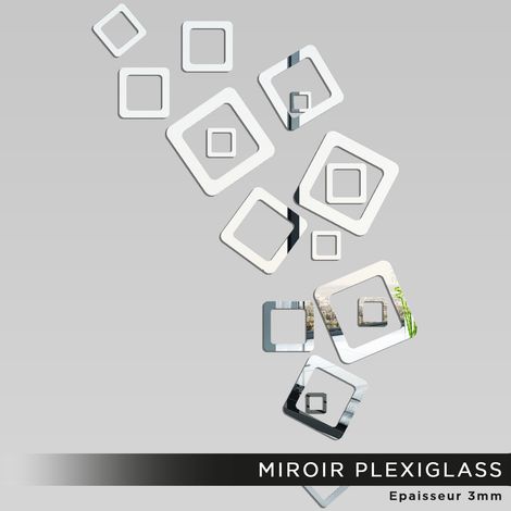Miroir Plexiglass - Design carré - 130x200 cm (1/2)