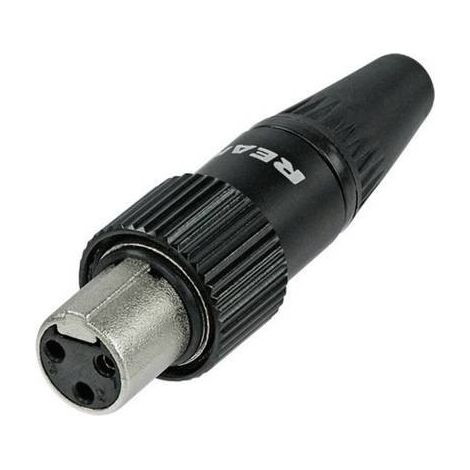 Rean AV RT3FCT-B Mini Connettore XLR Presa dritta Numero Poli (num): 3 Nero 1 pz.