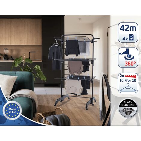 Leifheit Asciugatura - Stendibiancheria Comfort Tower 420, nero 81691 (1/5)