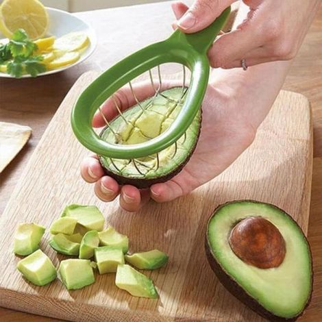 Outil de cuisine - Acier inoxydable - Machine à cube d'avocat - Pratique - Coupe uniforme - Économise du temps (1/3)