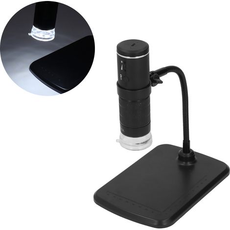 Microscope numérique sans fil Wi-Fi 50X-1000X, microscope électronique portable haute résolution 2 MP avec support flexible, compatible avec les téléphones portables et les PC (1/5)