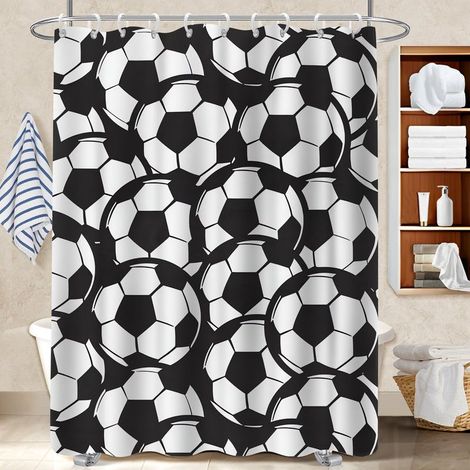 Rideau polyester pour douche 180x180 Évasion polyester pour salle de bain pour logement étudiant (1/5)