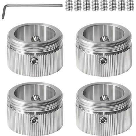 CCYKXA 4-Piece Radiator Thermostat Adapters, Radiator Valve, 22mm Inner Diameter, Radiator Valve Thermostat Head Adapter for Ra/Rav/Ravl, with Hex Key