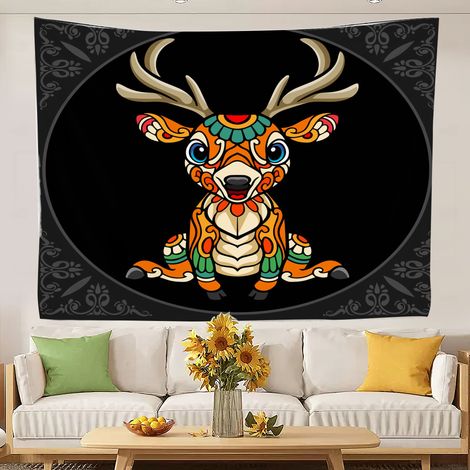 Tapisserie d'art au design tendance, à séchage rapide, idéale pour la décoration de la chambre et de la maison. 100x75cm (1/5)