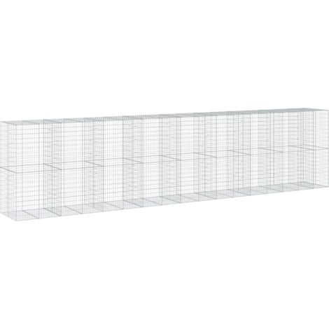 Panier gabion avec couvercle 850x100x200 cm fer galvanisé