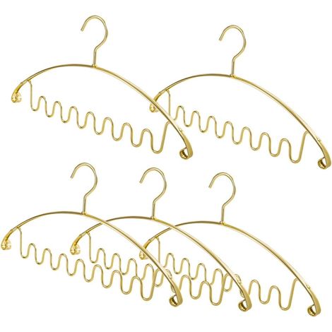Lot de 5 porte cravates en alliage d aluminium doré (1/5)