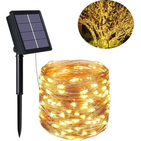 Guirlande Tube Lumineuse Solaire - - 100 LED - Colorée - Extérieur (1/4)