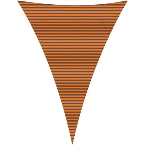 Voile d'ombrage orange et marron, 5 x 7 x 7 mètres (1/5)