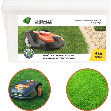Engrais de printemps pour gazon tondu par robot, Complexe Émeraude naturel 4 kg (1/5)