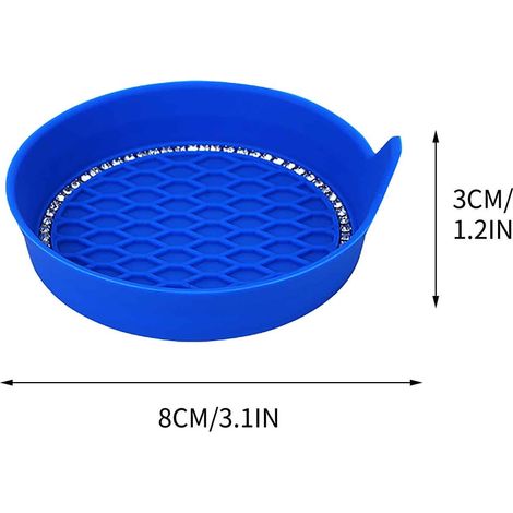 Support Pour Gobelet Voiture - Tapis Isolant En Silicone Souple 5 mm - Design À Strass Brillant - Convient Voiture Bureau Maison - 1 Pièce (1/2)
