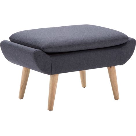 Hocker Stoffbezug 73 x 43 x 42 cm Dunkelgrau