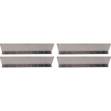 Lot de 4 gouttières de toit en aluminium avec déflecteur d'eau de pluie et 32 vis. (1/5)