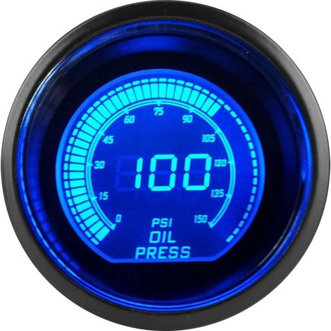 Universelles Öldruckmessgerät für EVO-Serie 12V 52mm 0–150psi Zweifarbiges Kfz-Instrument mit Sensor