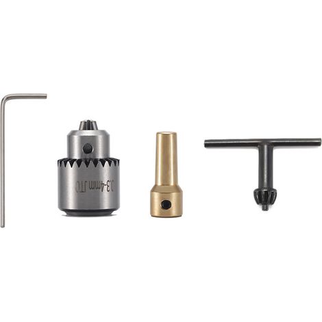 Jeu de pinces de serrage pour perceuse électrique, mandrin de 4 mm, clé, tige en cuivre de 3,17 pouces, micro-outil pour le meulage, accessoires pour outils électriques (1/5)