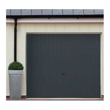 4M – Porte de garage basculante L2500xH2500 RAL 7016 – Adaptée pour intégration de portillon et hublots – Conception sur mesure française