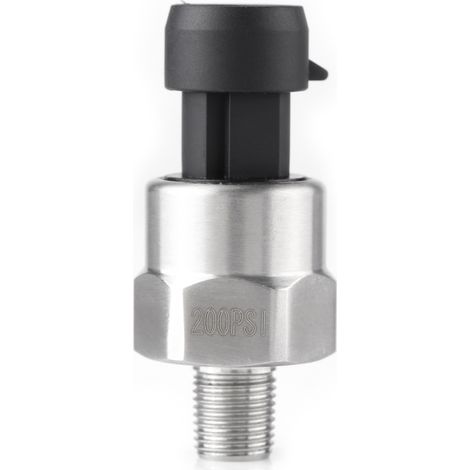 Transducteur de pression, émetteur et capteur en acier inoxydable pour huile, carburant, air et eau (200 PSI) (1/3)