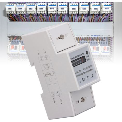 Compteur monophasé DDM35S 2P sur rail DIN 10-40A DC220V