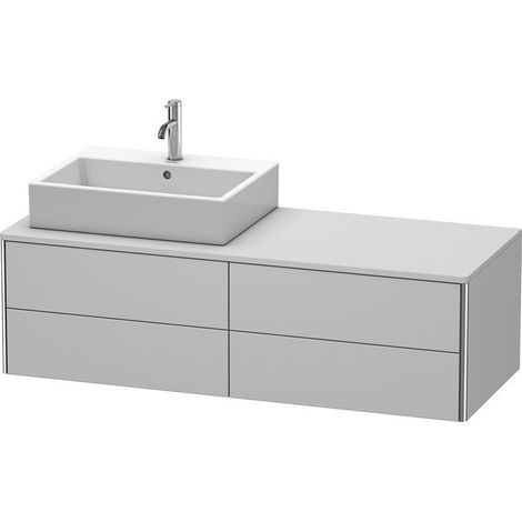 Meuble sous-vasque XSQUARE 400x1400x548m avec éclairage li blanc nordique