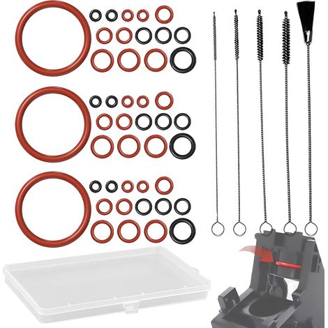 50 Joint Silicone O-Ring Cafetiere Set, Joint pour, Goupillon Paille Brosse Paille Cafetiere, Cafetiere Italienne Joint Torique, Machine à Rouler Joint pour (1/5)